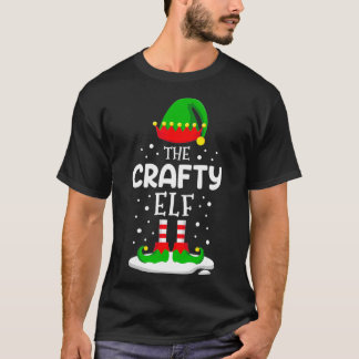 Camiseta A Família de Natal Crafty Elf Coincide Com O Figur