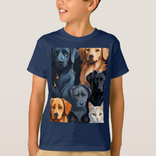 Camiseta a família dos melhores amigos do homem