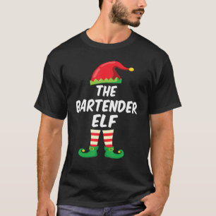 Camiseta A Família Elf Bartender Correspondendo Ao Costu De