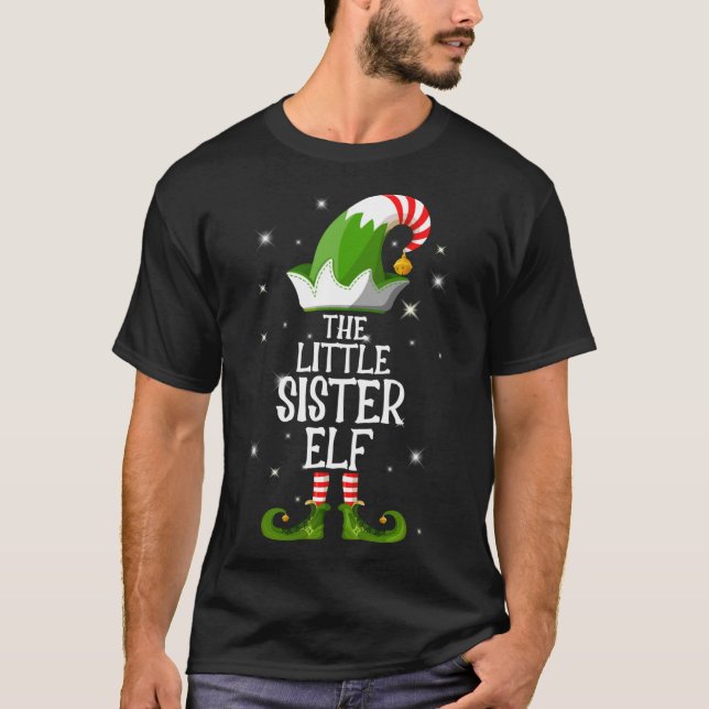 Camiseta A Família Elf da Irmã Coincando no Natal (Frente)