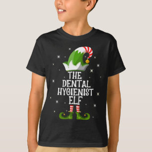 Camiseta A Família Elf Higienista Dental Correspondendo ao