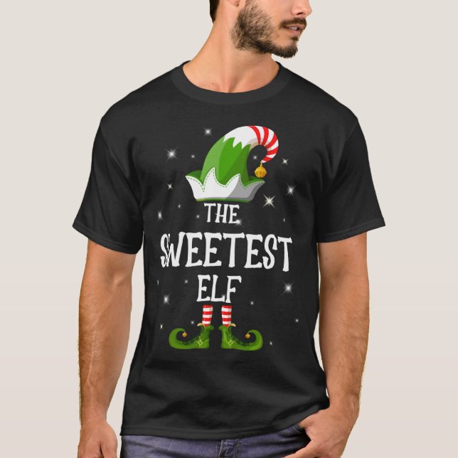 Camiseta A Família Elf Mais Doce Correspondendo Ao Natal (Frente)