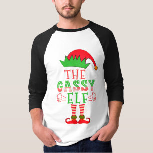 Camiseta A Família Gassy Elf Correspondendo ao Natal Pajam