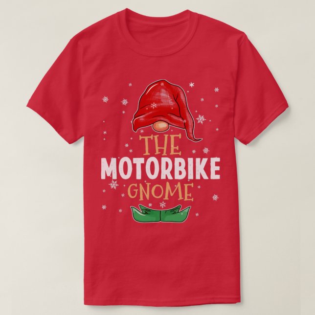 Camiseta A Família Gnomo da moto bate o Natal (Frente do Design)