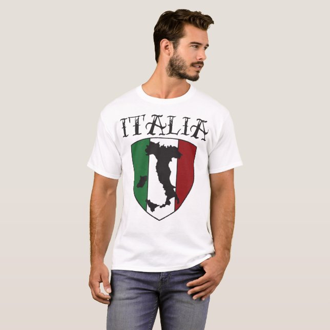 CAMISETA A FAMÍLIA ITALIANA DO AMOR DE ITALIA ITALIA VESTE (Frente Completa)