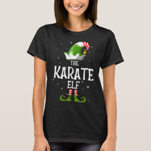 Camiseta A família Karate Elf está a coincidir com o Natal