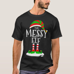 Camiseta A Família Maluca de Natal Elf Correspondendo a Pij