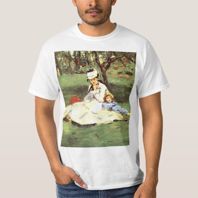 Camiseta A família Monet no seu jardim Edouard Manet (Frente)