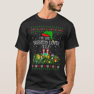 Camiseta A família que combina feia, sou o Burrito Elf Chri
