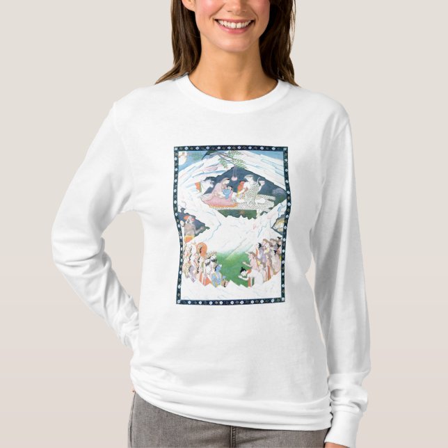 Camiseta A família santamente de Shiva e de Parvati (Frente)