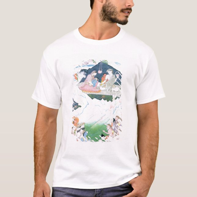Camiseta A família santamente de Shiva e de Parvati (Frente)