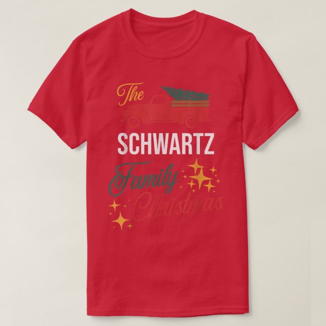 Camiseta A Família Schwartz de Natal Igualando Pijamas Gro (Frente do Design)