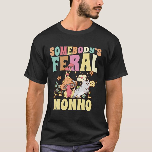 Camiseta A Família Selvagem Do Avô Italiano Feral Não-Não (Frente)