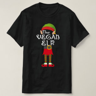 Camiseta A família VEGAN ELF que corresponde ao natal