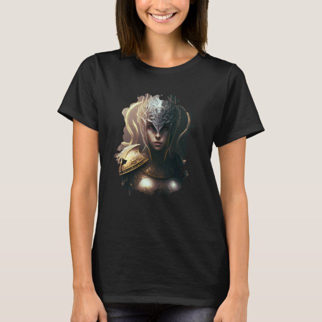 Camiseta A fantasia de heroína feminina (Frente)