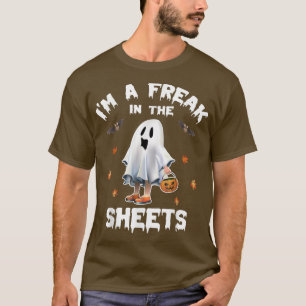 Camiseta A fantasia do fantasma do Halloween Eu sou um louc