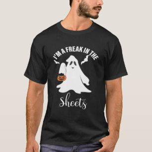Camiseta A fantasia do fantasma do Halloween Eu sou um louc