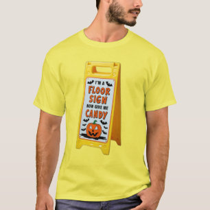 Camiseta A fantasia do Halloween Eu sou um sinal amarelo de