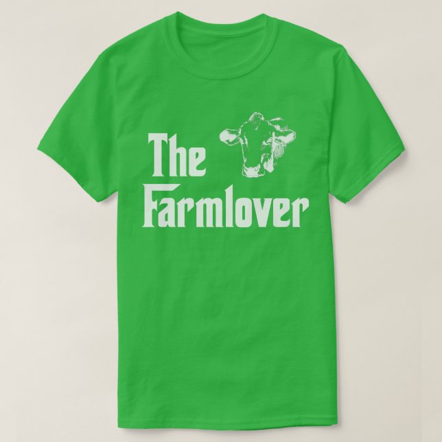 Camiseta A Farmlover Engraçada Fazenda de Vaca Vaca Farmant (Frente do Design)