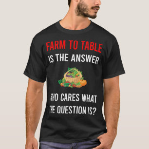 Camiseta A Fazenda De Resposta À Mesa