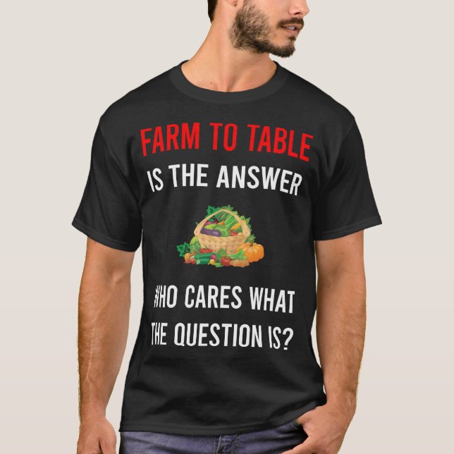 Camiseta A Fazenda De Resposta À Mesa (Frente)