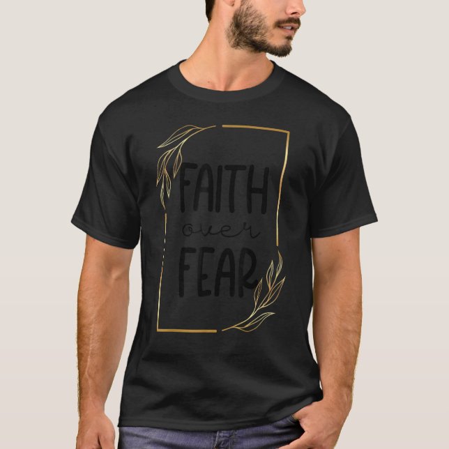 Camiseta A fé cristã Jesus Religião é Deus Fé sobre F (Frente)