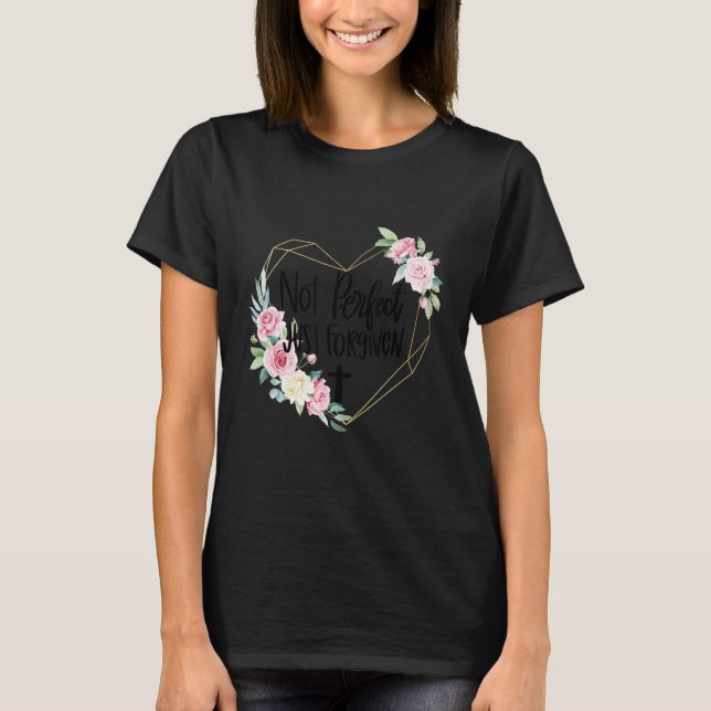 Camiseta A fé cristã Jesus Religião é Deus perdoe (Frente)