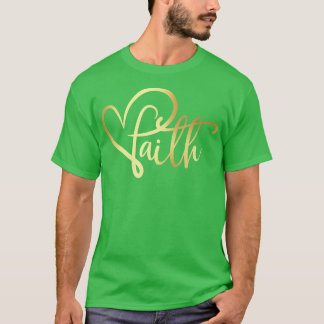 Camiseta A Fé do Coração em Jesus Ama Como Jesus Fato para 