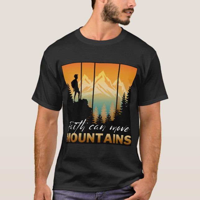 Camiseta A Fé Move Montanhas (Frente)