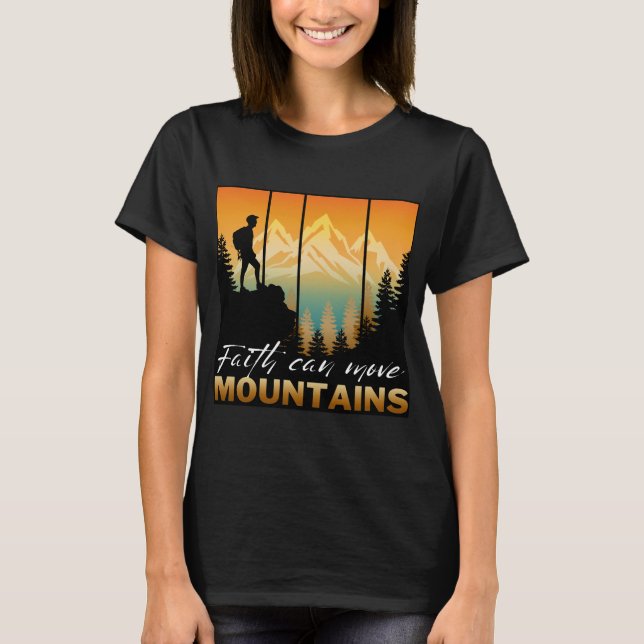 Camiseta A Fé Move Montanhas (Frente)