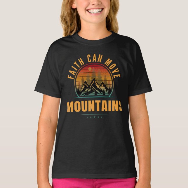 Camiseta A Fé Move Montanhas (Frente)