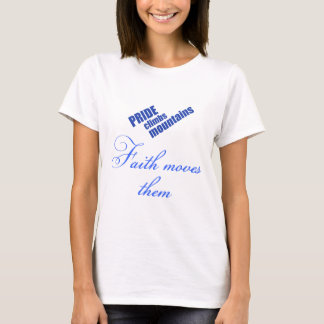 Camiseta A fé move o t-shirt do cristão das montanhas