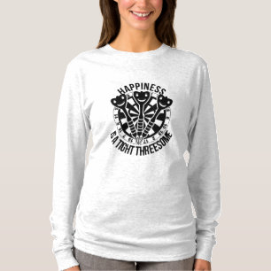 Camiseta A Felicidade Dart É Uma Ameaça Apertada