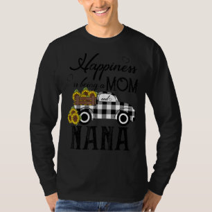 Camiseta A Felicidade De Nana De Girassol É Ser Mãe E Nana