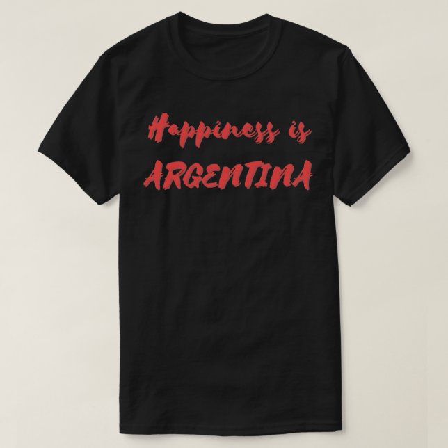 Camiseta A felicidade é a Argentina (Frente do Design)