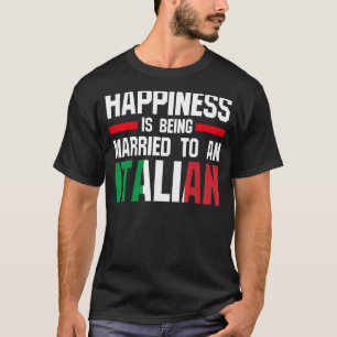 Camiseta A felicidade é casada com um italiano Ita