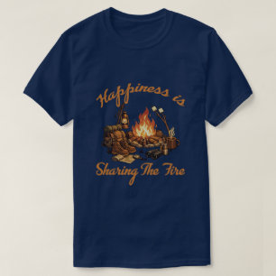 Camiseta A Felicidade é Compartilhar a Fogueira