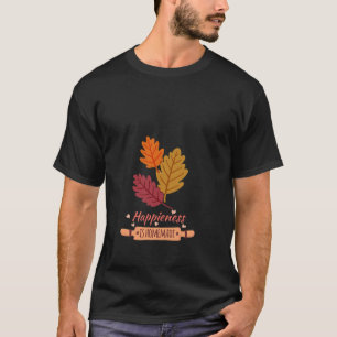 Camiseta a felicidade é feita em casa outono design incríve