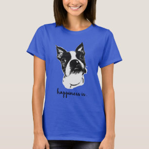 Camiseta a felicidade é - filhote de cachorro do terrier d