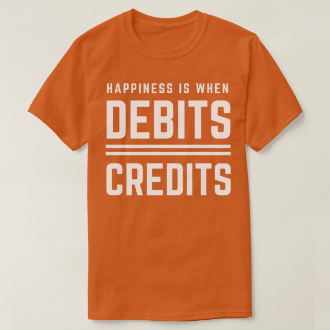 Camiseta A Felicidade É Quando Os Débitos Credidos 4 (Frente do Design)