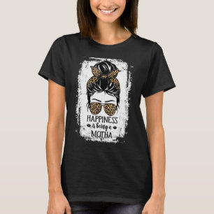 Camiseta A Felicidade É Ser Uma Maçã Mulher Maluca Leopardo