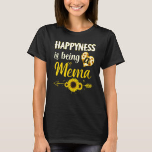 Camiseta A Felicidade É Ser Uma Mãe Da Avó De Girassol De M