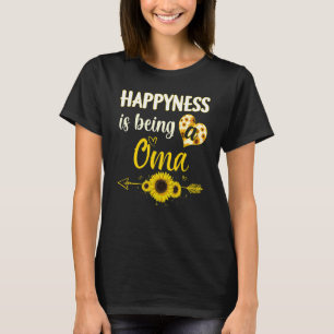 Camiseta A Felicidade É Ser Uma Mãe De Avó Sunflower