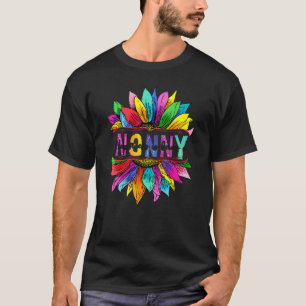 Camiseta A Felicidade É Ser Uma Mãe Feliz De Babá Sunflower