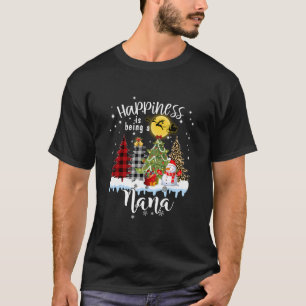 Camiseta A Felicidade É Ser Uma Vovó Noite De Natal De Nana