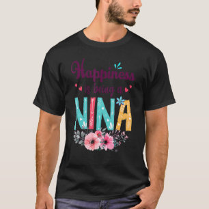 Camiseta A Felicidade É Um Decor Floral Nina Nunca Mulheres