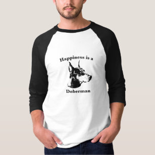 Camiseta A felicidade é um Doberman