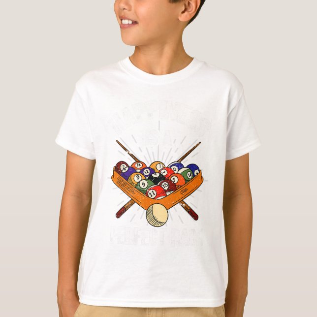 Camiseta A Felicidade É Um Jogo De Bilhar De Rack Perfeito  (Frente)