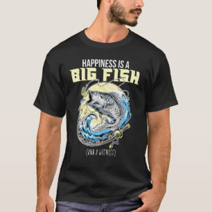 Camiseta A Felicidade É Um Peixe Grande E Uma Testemunha Mo