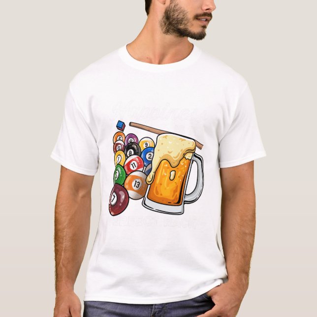 Camiseta A Felicidade É Um Rack Perfeito Que Eu Piscina Bil (Frente)